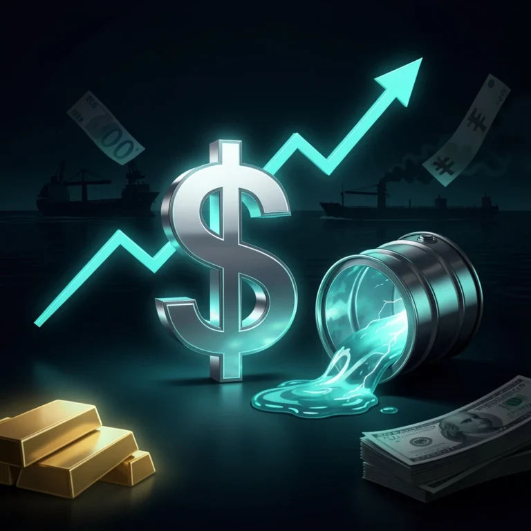 U.S. dollar banknotes and euro currency notes illustrating dollar surge amid Iran conflict and rising energy prices